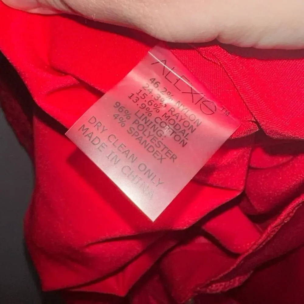 Alexis Red Lace Midi Dress - Picture 7 of 9